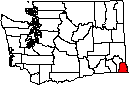 Asotin County WA small map
