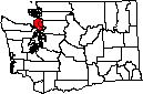 Island County WA small map