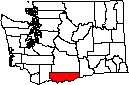 Klickitat County WA small map