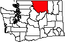 Okanogan County WA small map