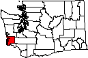 Pacific County WA small map