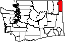 Pend Oreille County WA small map
