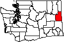 Spokane County WA small map