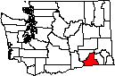 Walla Walla County WA small map