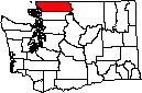 Whatcom County WA small map